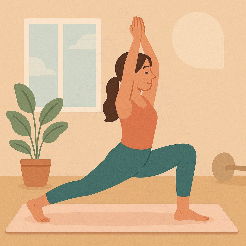 Instructor meditând lângă un copac cu flori albe